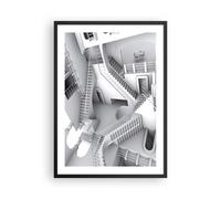 Poster 50x70cm Scienza illusione scale Stampe Immagini Quadri Moderni Murale