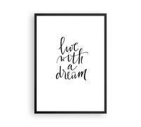 Poster 50x70cm Scritto a mano dal vivo un sogno Stampe Immagini Quadri Murale