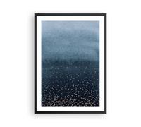 Poster 50x70cm Sfondo blu dorato Stampe Immagini Quadri Moderni Murale