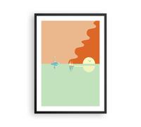 Poster 50x70cm Sole Veliero Lanterna Stampe Immagini Quadri Moderni Murale