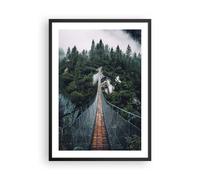 Poster 50x70cm Sospeso Ponte Foresta Stampe Immagini Quadri Moderni Murale