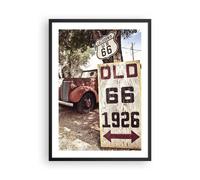 Poster 50x70cm strada vecchio 66 USA Stampe Immagini Quadri Moderni Murale