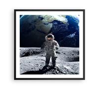 Poster 60x60cm Astronauta Luna Terra spazio Stampe Immagini Quadri Moderni