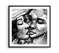 Poster 60x60cm Baci Amore Amanti Stampe Immagini Quadri Moderni Murale