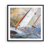 Poster 60x60cm Barca a vela immagine regata Stampe Immagini Quadri Moderni
