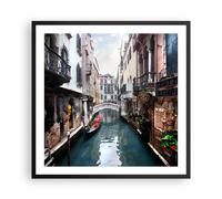 Poster 60x60cm Barca ponte turismo venezia Stampe Immagini Quadri Moderni Murale