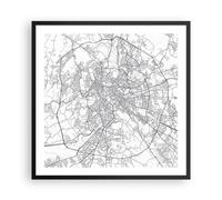 Poster 60x60cm Città Mappa Roma Stampe Immagini Quadri Moderni Murale