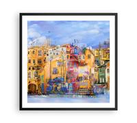 Poster 60x60cm città vecchia casa popolare Stampe Immagini Quadri Moderni Murale