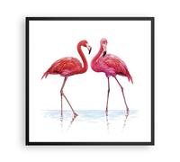 Poster 60x60cm Fenicotteri rosa coppia Stampe Immagini Quadri Moderni Murale