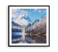 Poster 60x60cm Inverno Paesaggio Montagne Stampe Immagini Quadri Moderni Murale
