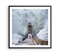 Poster 60x60cm Lanterna Mare Tempesta Stampe Immagini Quadri Moderni Murale