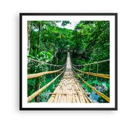 Poster 60x60cm marciapiede albero legno passerella Stampe Quadri Moderni