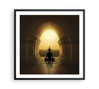 Poster 60x60cm Meditazione Tempio Ombra Stampe Immagini Quadri Moderni Murale