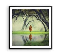 Poster 60x60cm Monaco foresta nebbia Stampe Immagini Quadri Moderni Murale