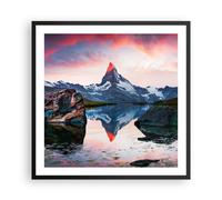 Poster 60x60cm montagne roccia acqua Stampe Immagini Quadri Moderni Murale