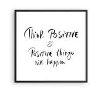 Poster 60x60cm Motto pensiero positivo Stampe Immagini Quadri Moderni Murale