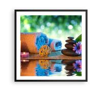 Poster 60x60cm Natura rilassamento spa candele Stampe Immagini Quadri Moderni