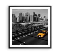 Poster 60x60cm New York Manhattan ponte di Brooklyn taxi Stampe Quadri Moderni