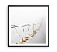 Poster 60x60cm Ponte Sospeso Nebbia Stampe Immagini Quadri Moderni Murale