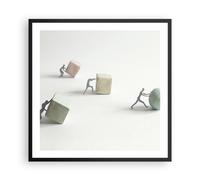 Poster 60x60cm Simbolo palla cubo Stampe Immagini Quadri Moderni Murale
