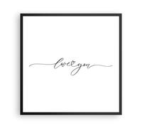Poster 60x60cm Ti amo scritto a mano Stampe Immagini Quadri Moderni Murale
