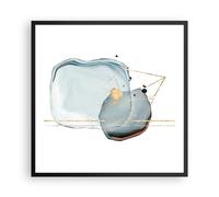 Poster 60x60cm Una Goccia D'Acqua Astrazione Minimalismo Stampe Quadri Moderni