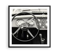 Poster 60x60cm Volante auto vintage Stampe Immagini Quadri Moderni Murale