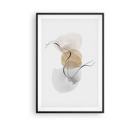 Poster da Parete Astratto minimalista acquerello Cornice Nera 61x91cm Decorativi Stampa da Parete Quadri Moderni Soggiorno Camera da Letto Cucina Decorazione Murale Wall Art Immagini - P2BPA61x91-4827