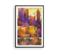 Poster 61x91cm Astrazione Città Grattacieli Stampe Immagini Quadri Murale
