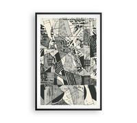 Poster 61x91cm Astrazione Vintage Nero Stampe Immagini Quadri Moderni Murale