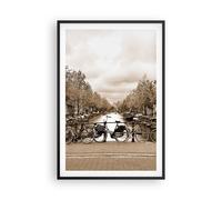 Poster 61x91cm Canale Biciclette Amsterdam centro Stampe Immagini Quadri Murale