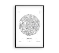 Poster 61x91cm Carta Geografica Madrid Spagna Stampe Immagini Quadri Murale