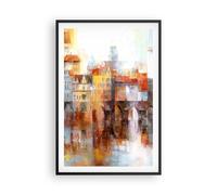 Poster 61x91cm città casa popolare Stampe Immagini Quadri Moderni Murale