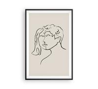 Poster 61x91cm Coppia Contorno Ritratto Stampe Immagini Quadri Moderni Murale