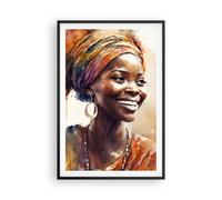 Poster 61x91cm Donna Afroamericano Ritratto Stampe Immagini Quadri Murale