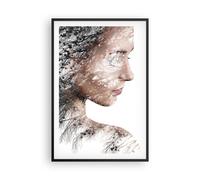 Poster 61x91cm Donna Doppio Esposizione Stampe Immagini Quadri Moderni Murale