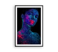 Poster 61x91cm Donna Ultravioletti Glitter Stampe Immagini Quadri Moderni Murale