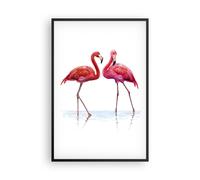 Poster 61x91cm Fenicotteri rosa coppia Stampe Immagini Quadri Moderni Murale
