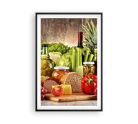 Poster 61x91cm Il cibo verdure broccoli carne Stampe Immagini Quadri Murale