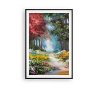 Poster 61x91cm Impressionismo Natura Foresta Stampe Immagini Quadri Murale