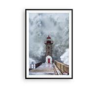 Poster 61x91cm Lanterna Mare Tempesta Stampe Immagini Quadri Moderni Murale