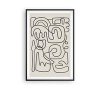 Poster 61x91cm Linea figure forme Stampe Immagini Quadri Moderni Murale