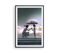 Poster 61x91cm Manga Ombrello Aiuto Stampe Immagini Quadri Moderni Murale