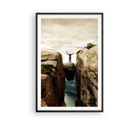 Poster 61x91cm Rocce Picco Nubi Stampe Immagini Quadri Moderni Murale