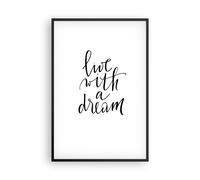 Poster 61x91cm Scritto a mano dal vivo un sogno Stampe Immagini Quadri Murale