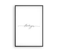 Poster 61x91cm Ti amo scritto a mano Stampe Immagini Quadri Moderni Murale