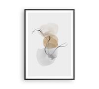 Poster da Parete Cornice Nera 70x100cm Astratto minimalista acquerello Decorativi Stampa da Parete Decorazione Murale Wall Art Quadri Moderni Soggiorno Camera da Letto Cucina - P2BPA70x100-4827
