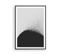 Poster 70x100cm Astrazione Bianco E Nero Geometria Stampe Immagini Quadri Murale