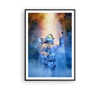 Poster 70x100cm Astronauta Luce Cosmo Stampe Immagini Quadri Moderni Murale