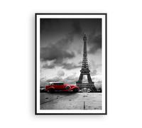 Poster 70x100cm Automobile Eiffle Parigi città Stampe Immagini Quadri Murale